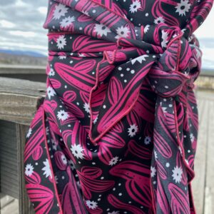 37x37" Black with Hot Pink Cactus Wild Rag